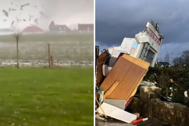 Belçikada tornado güclü dağıntılara səbəb olub - VİDEO