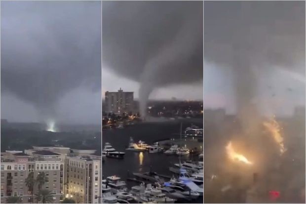 Tornado qarşısına çıxan hər şeyi “silib-süpürdü”: Floridada təbii fəlakətdən qorxulu görüntülər - VİDEO