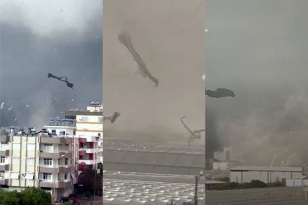 Antalyada baş verən güclü tornadonun görüntüləri yayıldı - FOTO/VİDEO 