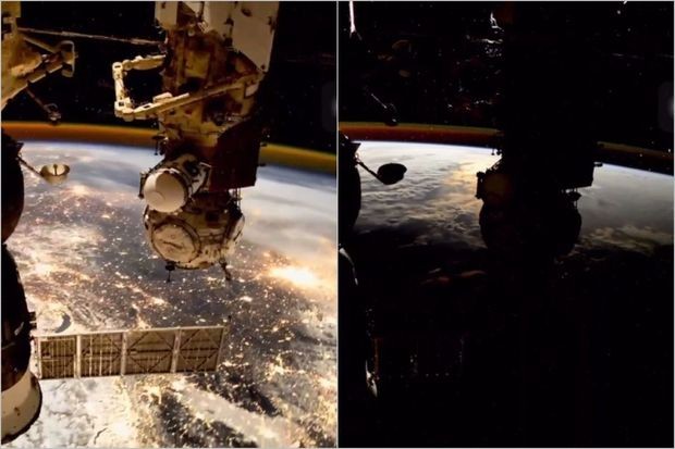 Kosmosdan Yerin tədricən qaranlığa qərq olmasının heyrətamiz görüntüləri - VİDEO