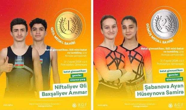 Azərbaycan gimnastları Avropa çempionatında qızıl və gümüş medallar qazanıblar