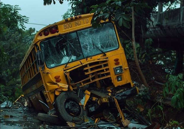 Hindistanda sürücü məktəb avtobusundan yerə atıldı: Ölənlər var