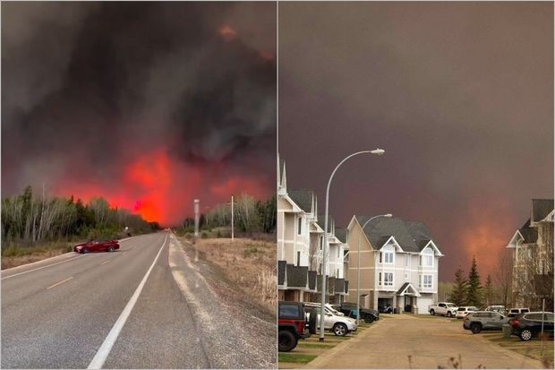Kanadada dəhşətli meşə yanğınlarına görə minlərlə insan evlərini tərk edir - FOTO/VİDEO