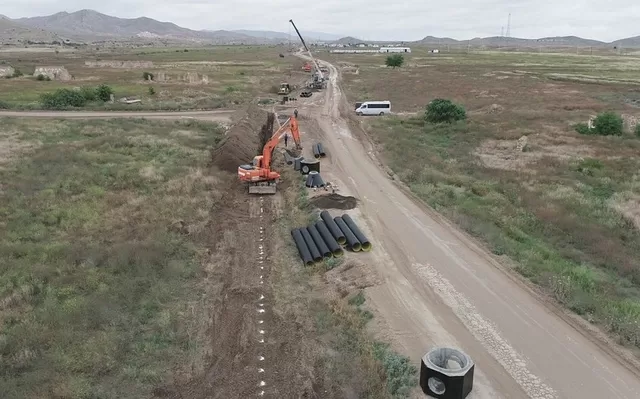 Cəbrayıl şəhərində içməli və tullantı su infrastrukturları yaradılır