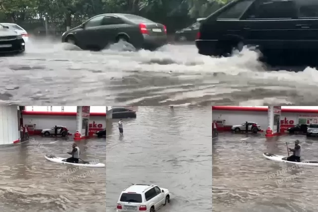 Mahaçqala su altında qaldı