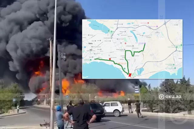 Suraxanıdakı yanğınla bağlı Zığ şosesi-Hava limanı yolu bağlıdır - ALTERNATİV