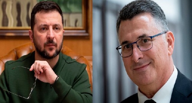 Zelenski Kiyevdə İsrail XİN başçısını qəbul edib