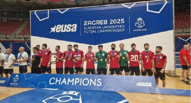 Azərbaycanlı tələbələr Avropa Universitetləri Futzal Çempionatının qalibi olub