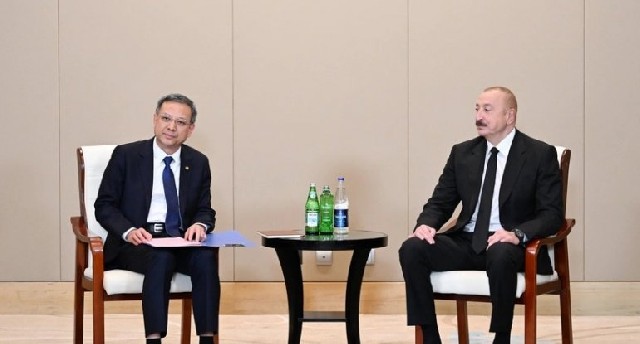 İlham Əliyev Ni Cen ilə görüşüb - FOTO