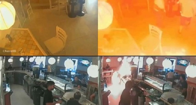 Mayonez bitdiyinə görə restoranı yandırdı - VİDEO